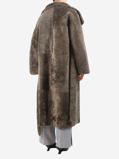 Khaki belted teddy shearling coat - size UK 6 Coats & Jackets Toteme 