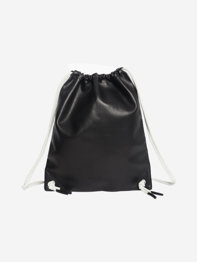 leather drawstring backpack