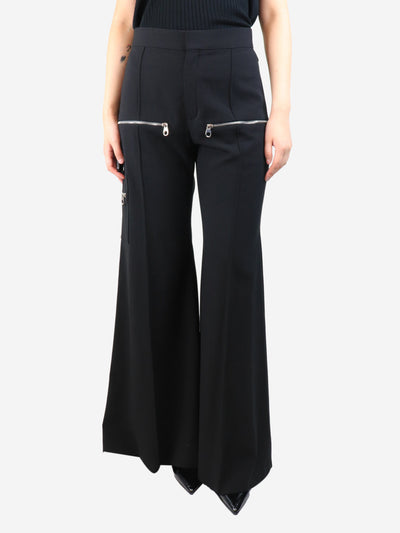 Black multi zip trousers - size UK 10 Trousers Chloe 