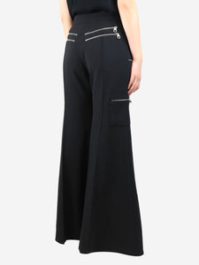 Chloe Black multi zip trousers - size UK 10