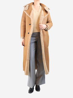 Brown Maybelle reversible shearling coat - size UK 12 Coats & Jackets Joesph 
