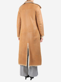 Brown Maybelle reversible shearling coat - size UK 12 Coats & Jackets Joesph 