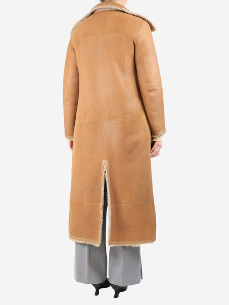 Brown Maybelle reversible shearling coat - size UK 12 alternate image