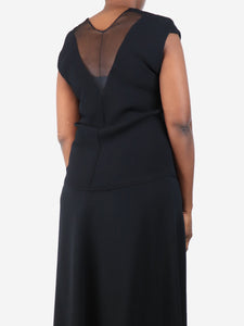 Sandro Black sheer panel top - size UK 10