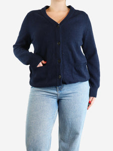 Navygrey Navy wool cardigan - size