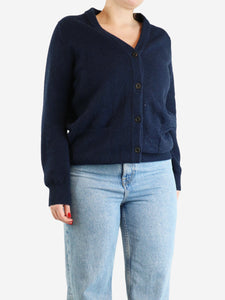 Navygrey Navy wool cardigan - size