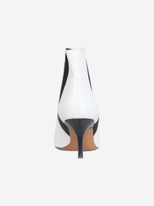 Celine White leather ankle boots with pointed toe - size EU 38