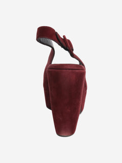 Burgundy wedge sandal heels - size EU 40.5 (UK 7.5) Heels Robert Clergerie 