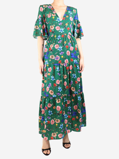 Green floral maxi dress - size UK 8 Dresses Borgo De Nor 