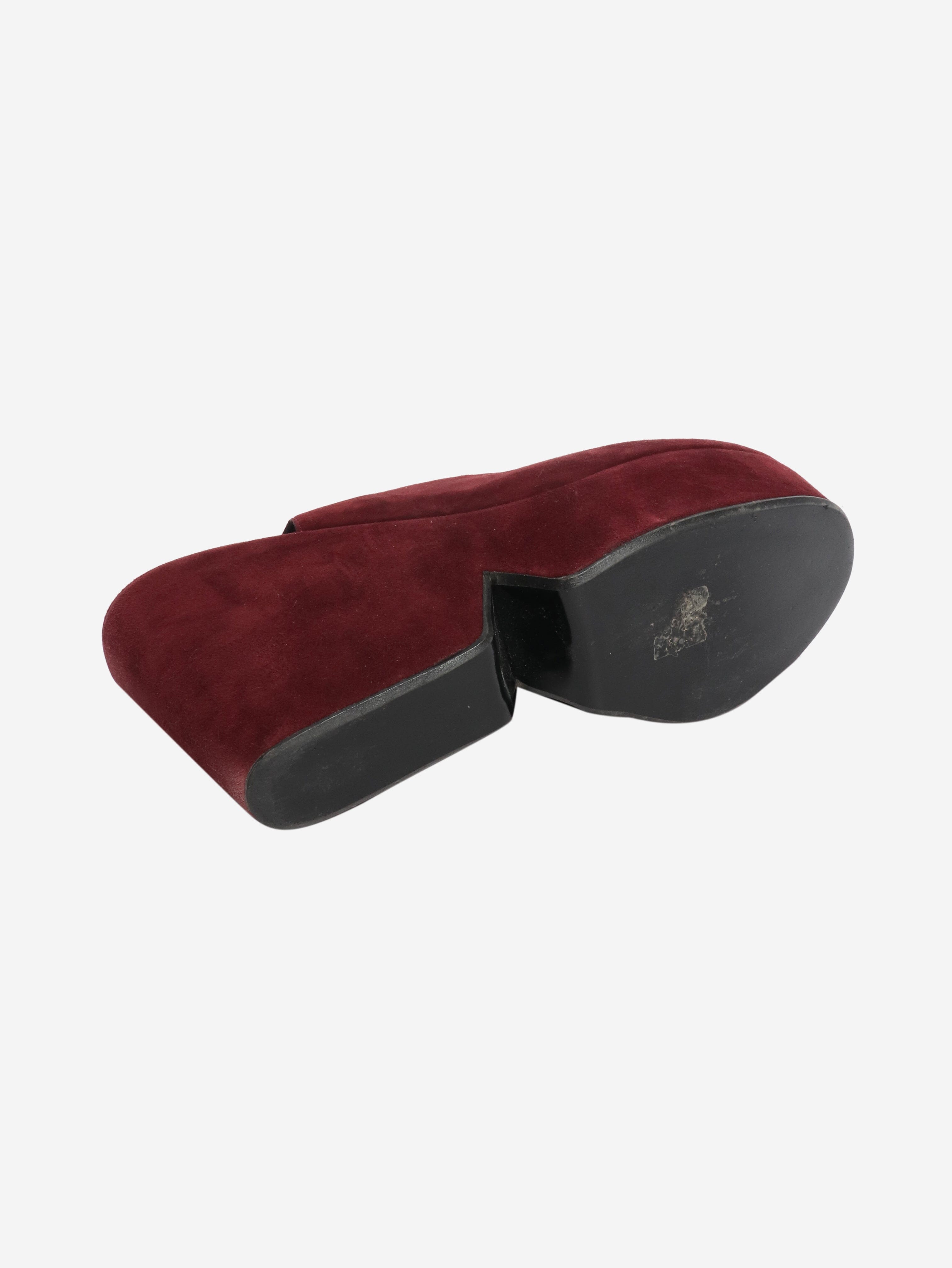 Burgundy wedge sandal heels - size EU 40.5 (UK 7.5) Heels Robert Clergerie 