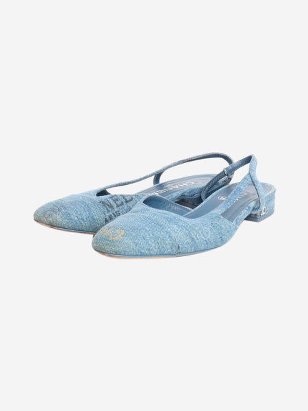 Blue denim slingback sandals - size EU 36.5 alternate image