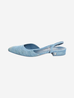 Blue denim slingback sandals - size EU 36.5 Flat Sandals Chanel 