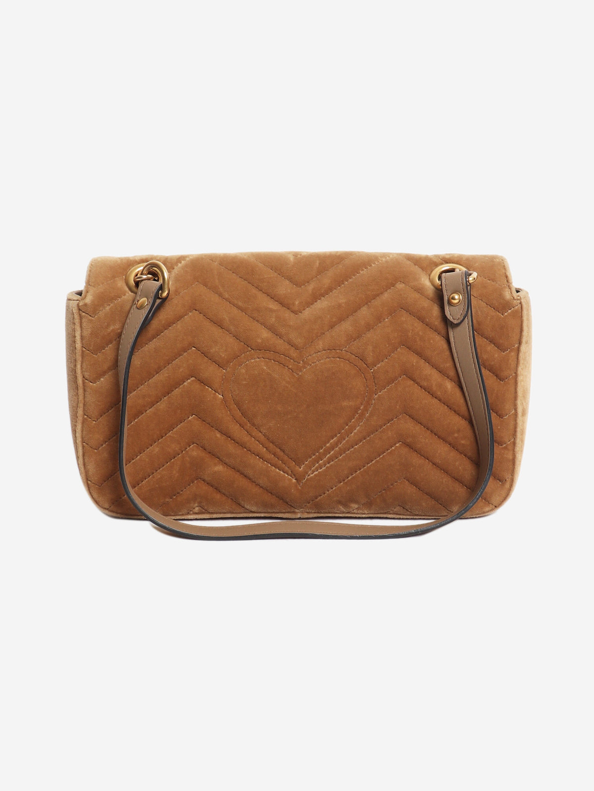 Taupe GG Marmont Matelasse velvet shoulder bag Shoulder bags Gucci 