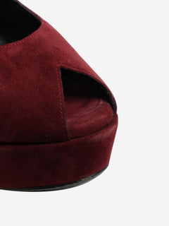 Burgundy wedge sandal heels - size EU 40.5 (UK 7.5) Heels Robert Clergerie 