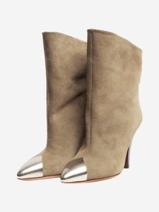 Isabel Marant Taupe Lapee suede boots - size EU 37