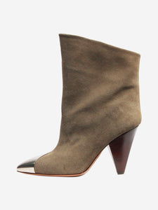 Isabel Marant Taupe Lapee suede boots - size EU 37