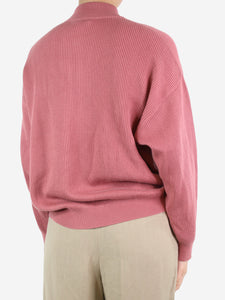 Brunello Cucinelli Pink zipped cardigan - size UK 8