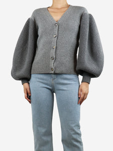 Loewe Grey ribbed wool cardigan - size S