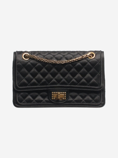 Black 2009 2.55 satin quilted shoulder bag Shoulder bags Chanel 