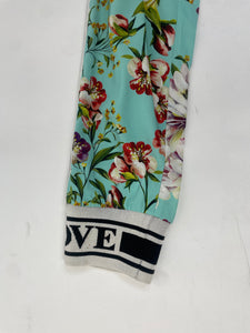 Dolce & Gabbana Blue floral joggers - size UK 6