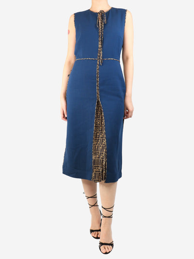Sleeveless monogram print midi dress - size UK 12 Dresses Fendi 