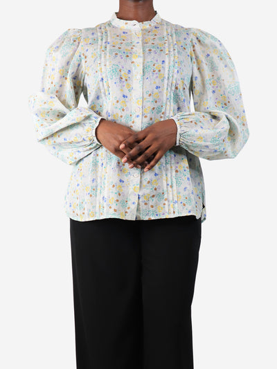 Multicolour floral printed blouse - size UK 12 Tops Stella Nova 