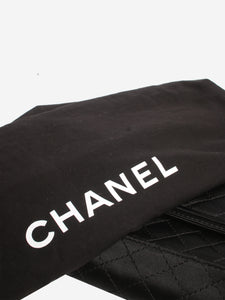 Chanel Black 2009 2.55 satin quilted shoulder bag