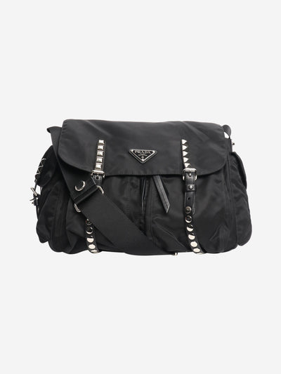Black nylon studded messenger bag Cross-body bags Prada 