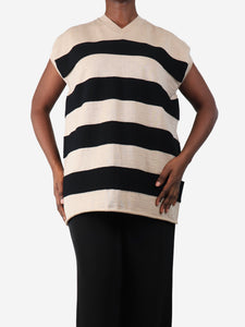 Sofie D'Hoore Neutral and black striped vest - size M