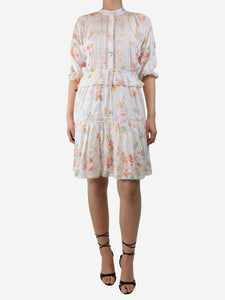 Zimmermann White floral midi dress - size UK 10