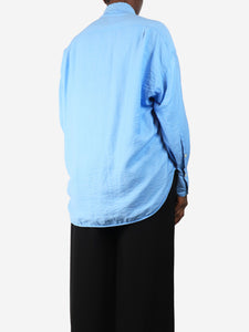 Sandro Blue flowy blouse - size UK 8
