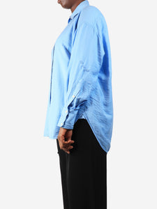 Sandro Blue flowy blouse - size UK 8