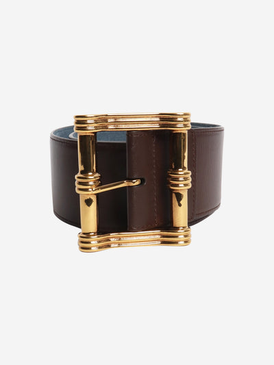 Brown thick leather belt Belts Etro 