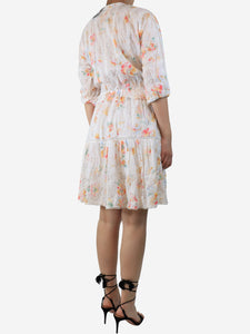 Zimmermann White floral midi dress - size UK 10