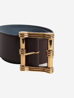 Brown thick leather belt Belts Etro 