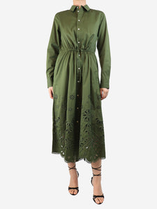Polo Ralph Lauren Olive Jessica midi dress  - size UK 8