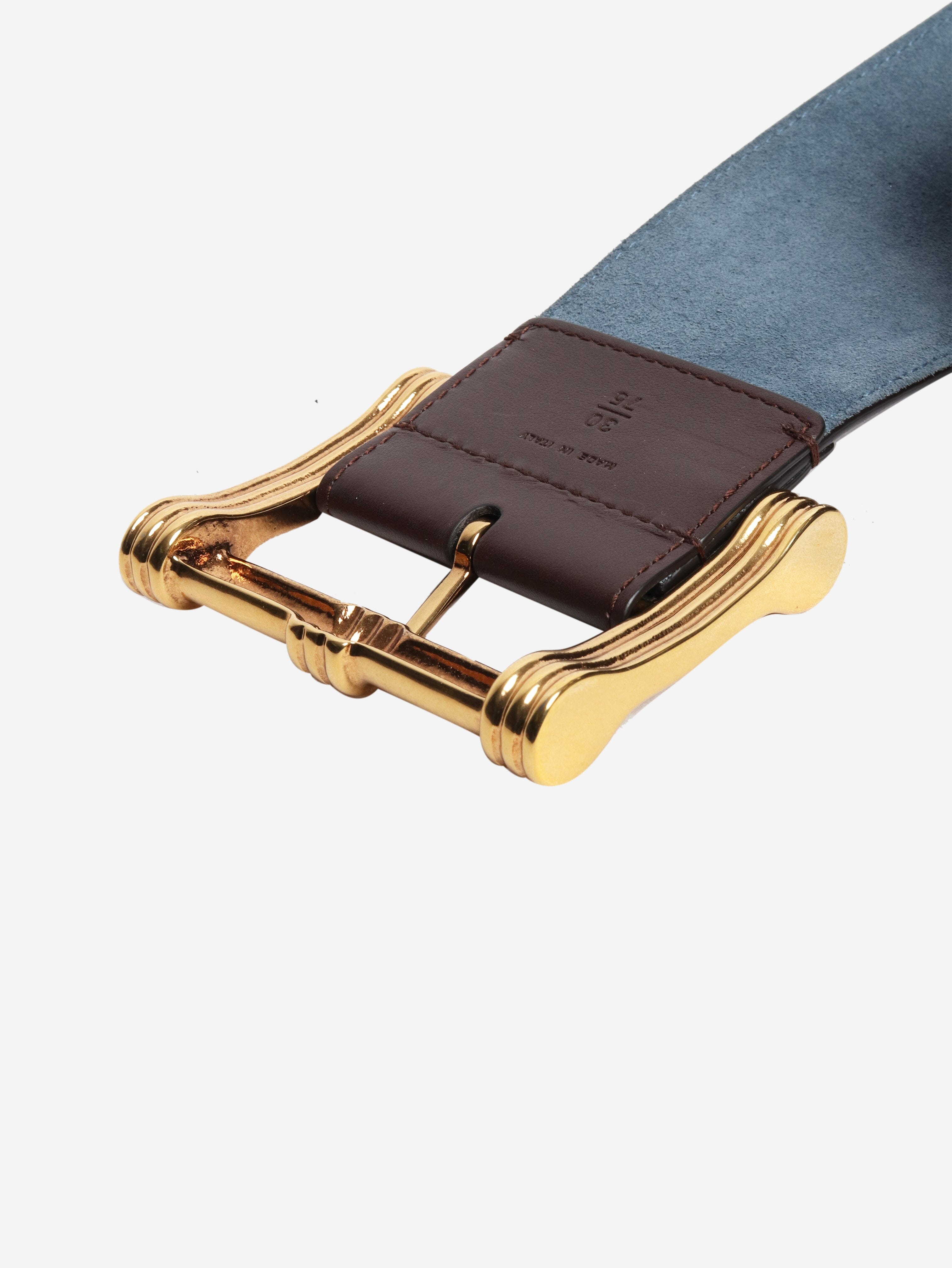 Brown thick leather belt Belts Etro 