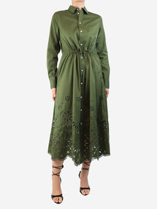 Polo Ralph Lauren Olive Jessica midi dress  - size UK 10