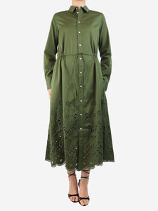 Polo Ralph Lauren Olive Jessica midi dress  - size UK 8