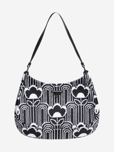 Prada Black and white Cleo jacquard shoulder bag