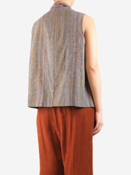 Multicolour embroidered waistcoat - One size alternate image