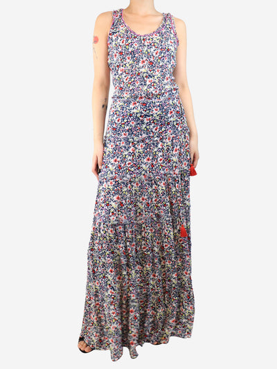 Multicolour sleeveless floral printed maxi dress - size S Dresses Poupette St Barth 