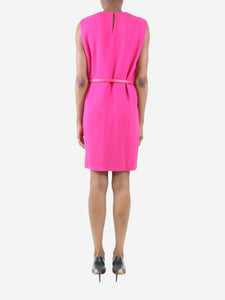 Saint Laurent Pink sleeveless belted dress - size FR 34