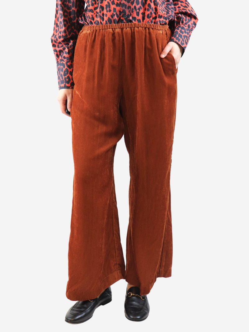 elasticated corduroy trousers