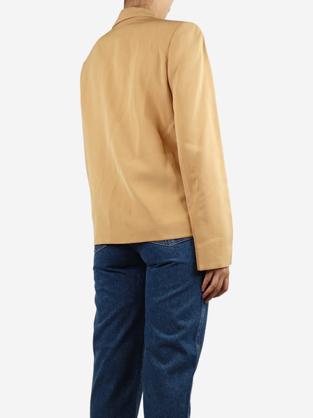 Brown double-breasted blazer - size UK 8 alternate image