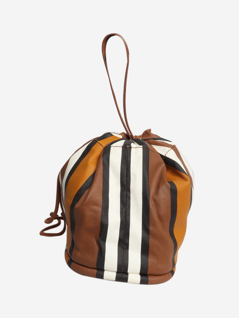 Brown Ashore striped bag Clutch bags Loro Piana 