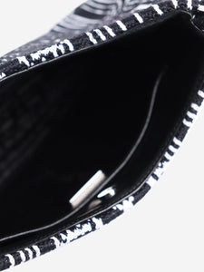 Prada Black and white Cleo jacquard shoulder bag