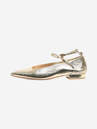 Champagne Ilona platine flats - size EU 38 Flat Shoes Laurence Dacade 