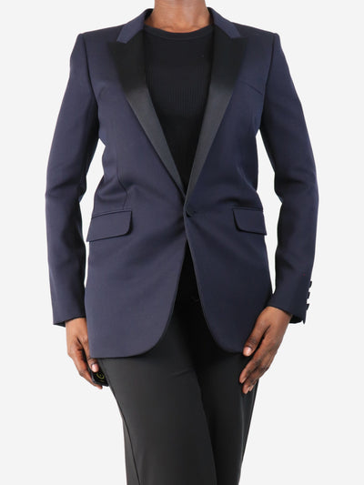 Navy single-buttoned blazer - size UK 14 Coats & Jackets Saint Laurent 