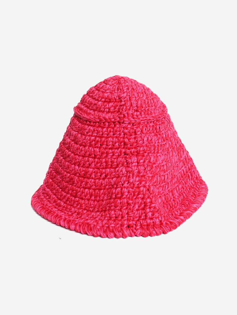 Pink woven sunhat - size S